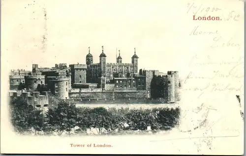 39661 - Großbritannien - London , Tower of London - gelaufen 1900