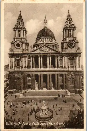 39662 - Großbritannien - London , St. Paul's Cathedral , West Front - gelaufen 1934