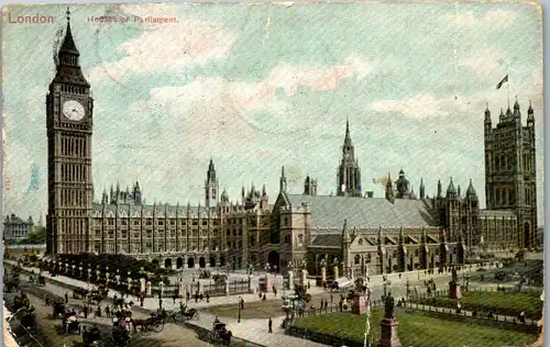 39663 - Großbritannien - London , Houses of Parliament - gelaufen