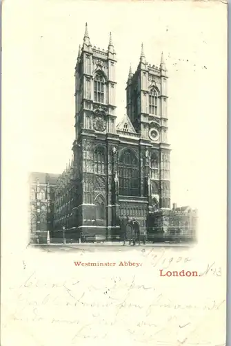 39673 - Großbritannien - London , Westminster Abbey - gelaufen 1900