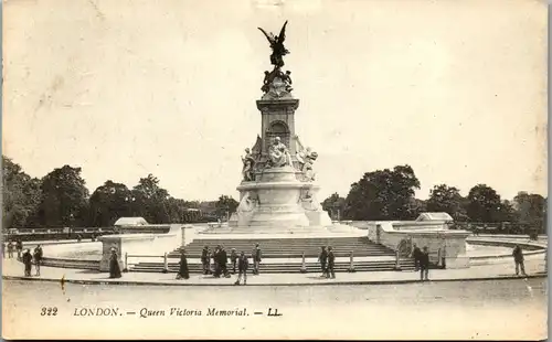 39678 - Großbritannien - London , Queen Victoria Memorial - gelaufen
