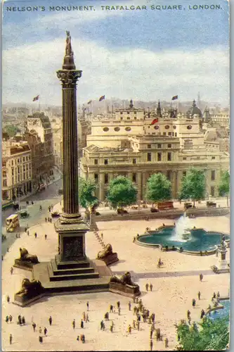 39679 - Großbritannien - London , Nelson's Monument , Trafalgar Square - gelaufen 1948
