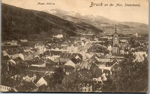39697 - Steiermark - Bruck an der Mur , Mugel , Panorama - gelaufen 1923