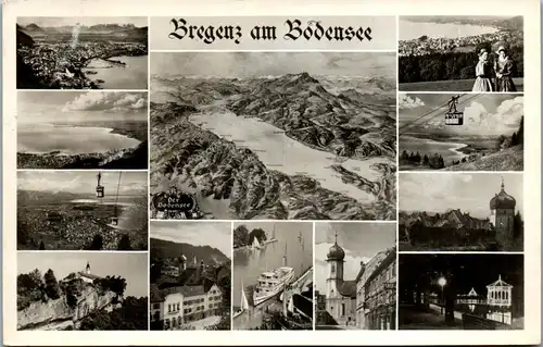 39714 - Vorarlberg - Bregenz am Bodensee , Mehrbildkarte - gelaufen
