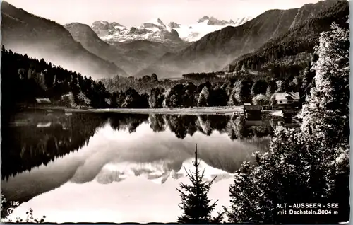 39751 - Steiermark - Altaussee , Alt Ausseer See mit Dachstein - gelaufen
