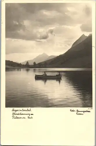 39761 - Steiermark - Aigen im Ennstal , Abendstimmung am Putterer See , Ruderboot - gelaufen 1955