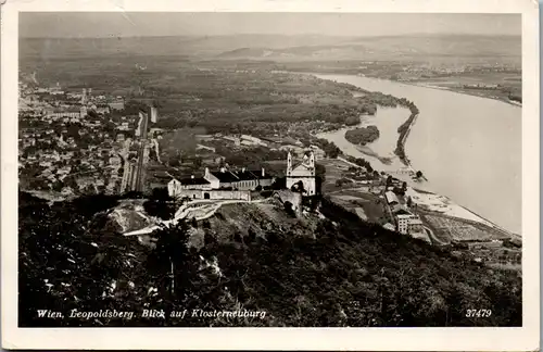 39764 - Wien - Leopoldsberg , Blick auf Klosterneuburg - gelaufen 1944