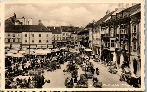 39767 - Niederösterreich - Wiener Neustadt , Markt , Adolf Hitler Platz - nicht gelaufen