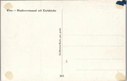 39774 - Wien - Musikvereinssaal mit Karlskirche - nicht gelaufen