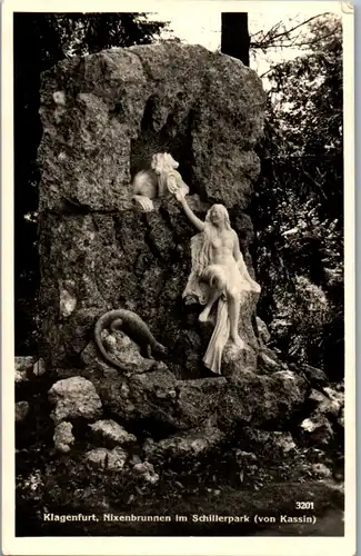 39823 - Kärnten - Klagenfurt , Nixenbrunnen im Schillerpark , Von Kassin - gelaufen 1939