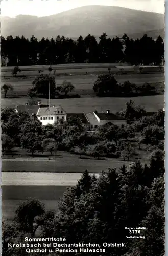 39827 - Steiermark - Kroisbach bei Dechantskirchen , Gasthof u. Pension Halwachs - gelaufen 1966