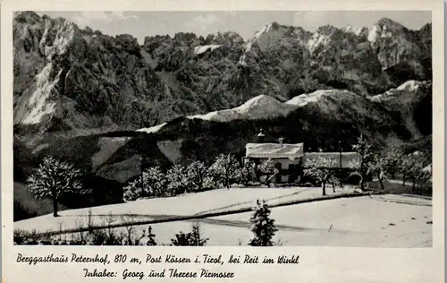 39829 - Tirol - Kössen , Reit im Winkel , Gasthof Peternhof , Georg u. Therese Pirmoser - nicht gelaufen