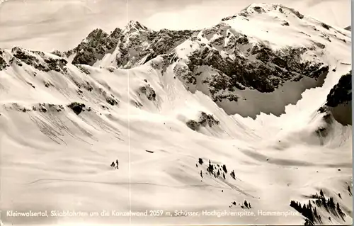 39837 - Vorarlberg - Kleinwalsertal , Skiabfahrten um die Kanzelwand , Schüsser , Hochgehrenspitze , Hammerspitze - gelaufen 1958