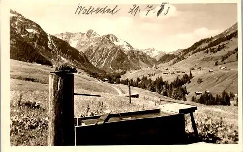 39838 - Vorarlberg - Kleinwalsertal , Mittelberg mit Widderstein - gelaufen 1953