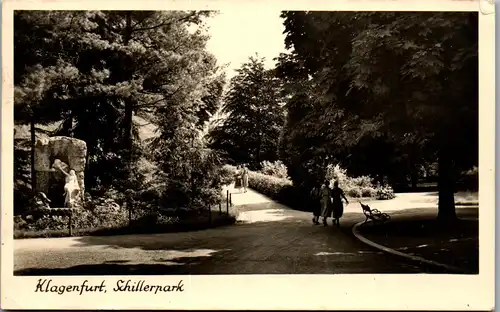 39842 - Kärnten - Klagenfurt , Schillerpark , Nixenbrunnen - gelaufen 1941