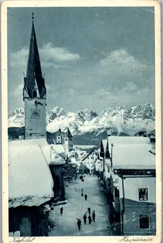 39844 - Tirol - Kitzbühel , Hauptstraße mit Wildem Kaiser - gelaufen 1931