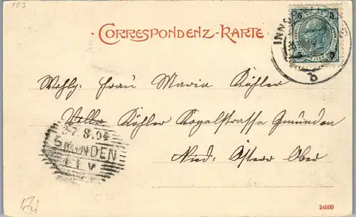 39861 - Tirol - Innsbruck , Maria Theresienstraße - gelaufen 1904