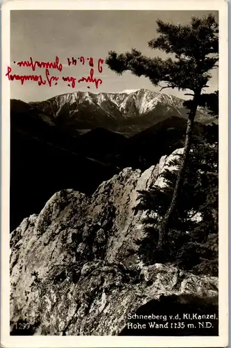 39888 - Niederösterreich - Schneeberg v. d. Kl. Kanzel , Hohe Wand - gelaufen 1940