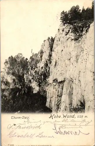 39890 - Niederösterreich - Hohe Wand , Thurm Steig , Turmsteig - gelaufen