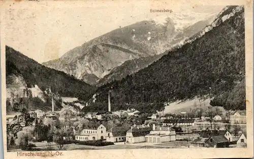 39896 - Niederösterreich - Hirschwang , Schneeberg - gelaufen 1929