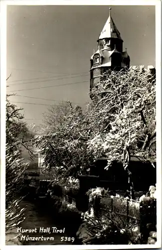 39924 - Tirol - Hall , Münzerturm - gelaufen 1944