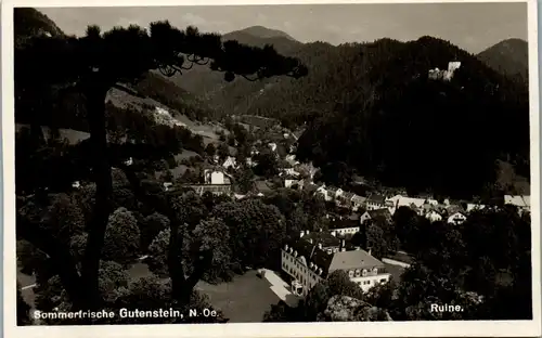 39931 - Niederösterreich - Gutenstein , Ruine , Panorama - gelaufen 1933