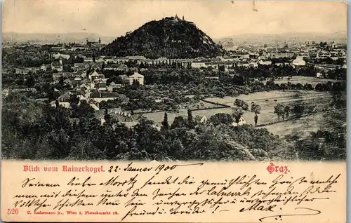 39949 - Steiermark - Graz , Blick vom Rainerkogel - gelaufen 1900