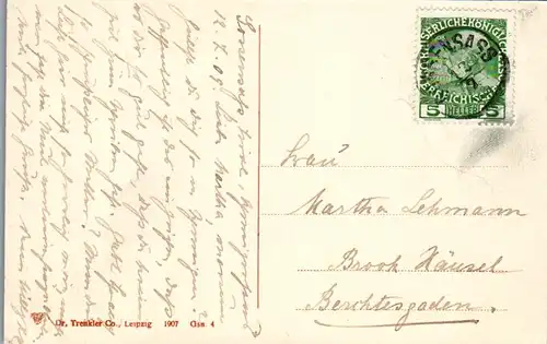 39956 - Italien - Gossensass , Brennerbahn , Blick vom Redwitzplatz - gelaufen 1907