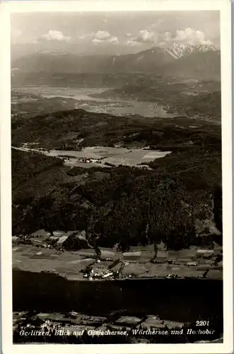 39980 - Kärnten - Gerlitzen , Blick auf Ossiachersee , Wörthersee und Hochobir - gelaufen 1960