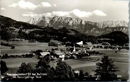 39997 - Tirol - Erl bei Kufstein , Passionsspielort mit Kaisergebirge - gelaufen