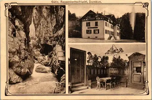 40024 - Vorarlberg - Dornbirn , Gütle , Rappenlochschlucht - gelaufen 1910