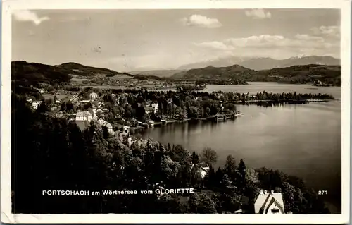 40050 - Kärnten - Pörtschach am Wörthersee vom Gloriette - gelaufen 1931