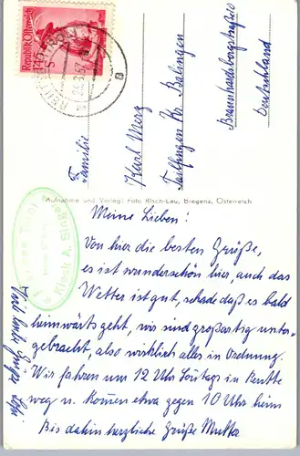 40051 - Tirol - Plansee , Hotel Forelle - gelaufen 1957