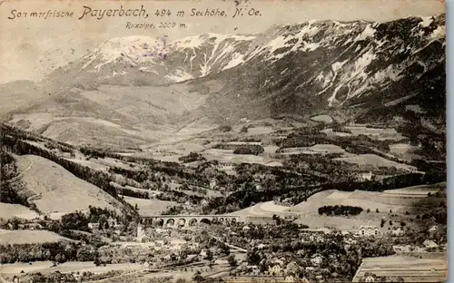 40053 - Niederösterreich - Payerbach , Raxalpe - gelaufen 1917