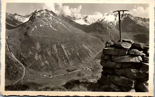 40065 - Tirol - Blick v. d. Seenplatte auf Ober Gurgl mit Festkogl , Hoch-Mut u. Seelenkogl , Ötztal - nicht gelaufen