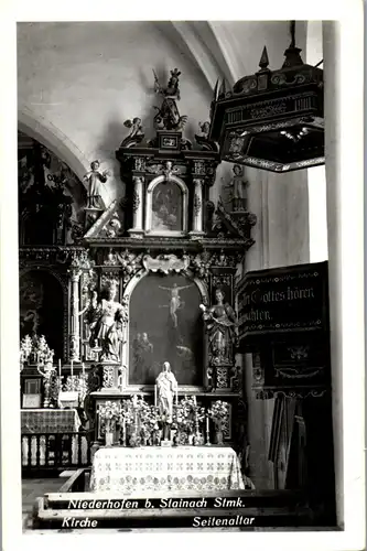 40068 - Steiermark - Niederhofen b. Stainach , Kirche , Seitenaltar - nicht gelaufen