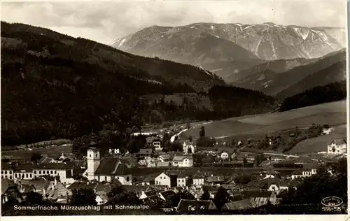 40073 - Steiermark - Mürzzuschlag mit Schneealpe , l. beschädigt - nicht gelaufen 1931