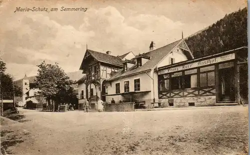 40091 - Niederösterreich - Maria Schutz am Semmering , Gasthof Franz Auer - gelaufen 1920