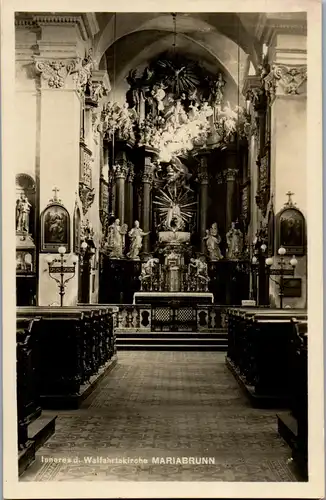 40093 - Tirol - Mariabrunn , Inneres der Wallfahrtskirche - gelaufen