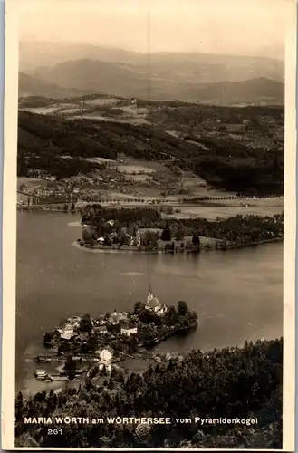 40094 - Kärnten - Maria Wörth am Wörthersee vom Pyramidenkogel - gelaufen 1933