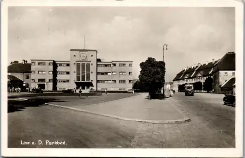 40113 - Oberösterreich - Linz , Parkbad - gelaufen 1941