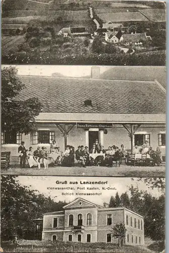 40147 - Niederösterreich - Lanzendorf , Gasthaus Franz Rathiens , Kienwasserthal , Schloss - gelaufen 1926