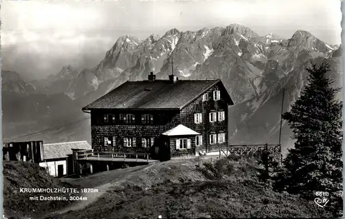 40161 - Steiermark - Krummholzhütte mit Dachstein - gelaufen 1958