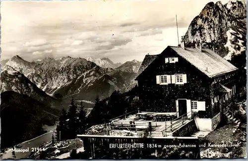 40169 - Tirol - Erfurterhütte gegen Achensee und Karwendel - gelaufen 1959