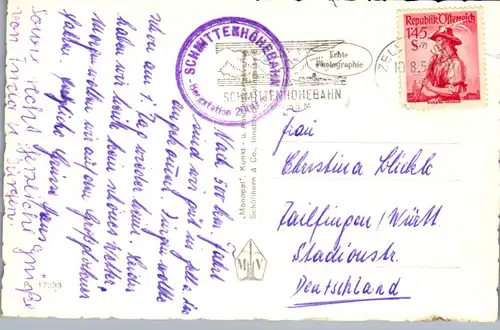 40180 - Salzburg - Zell am See gegen Kitzsteinhorn - gelaufen 1954