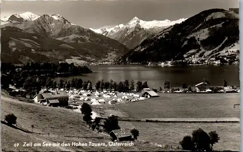 40181 - Salzburg - Zell am See mit den Hohen Tauern , Camping - gelaufen 1964