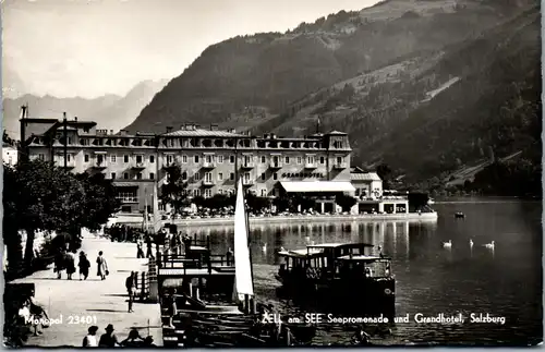 40183 - Salzburg - Zell am See , Seepromenade und Grandhotel - gelaufen