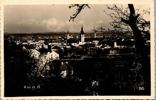 40200 - Oberösterreich - Wels , Panorama - gelaufen 1941