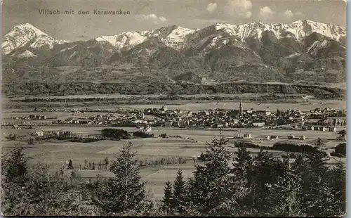 40221 - Kärnten - Villach mit Karawanken - gelaufen 1910