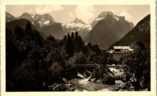 40236 - Salzburg - Lofer , Teufelsteg gegen die Steinberge - nicht gelaufen